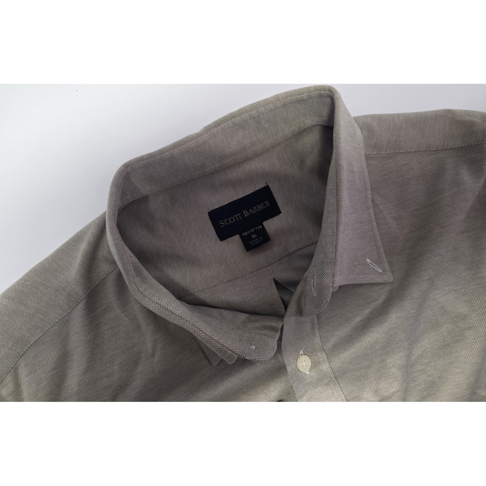 Scott Barber Mens Size XXL Tan Long Sleeve Button Down‎ Shirt